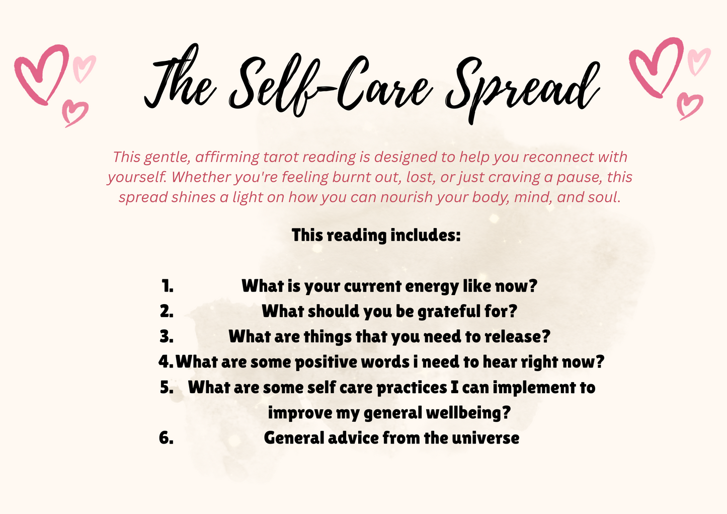 The Self-Care Spread β Tarot Reading