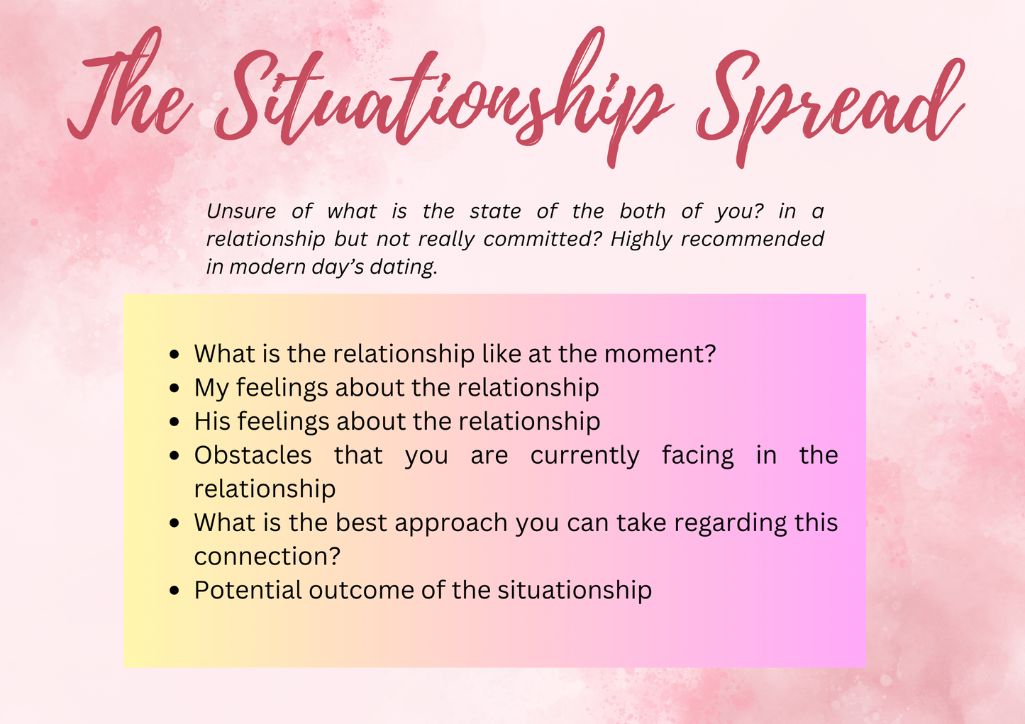 The Situationship Spread