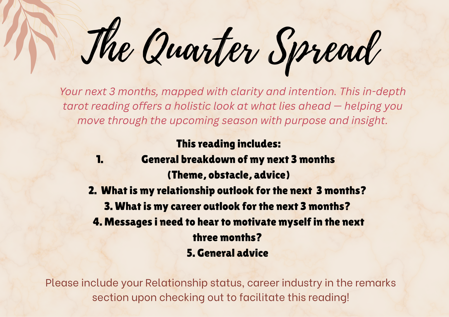 ✨ The Quarter Spread ✨