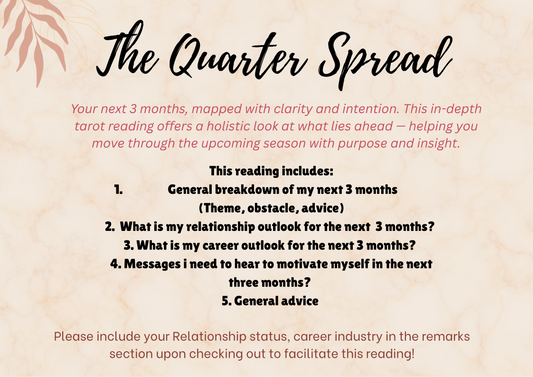 ✨ The Quarter Spread ✨
